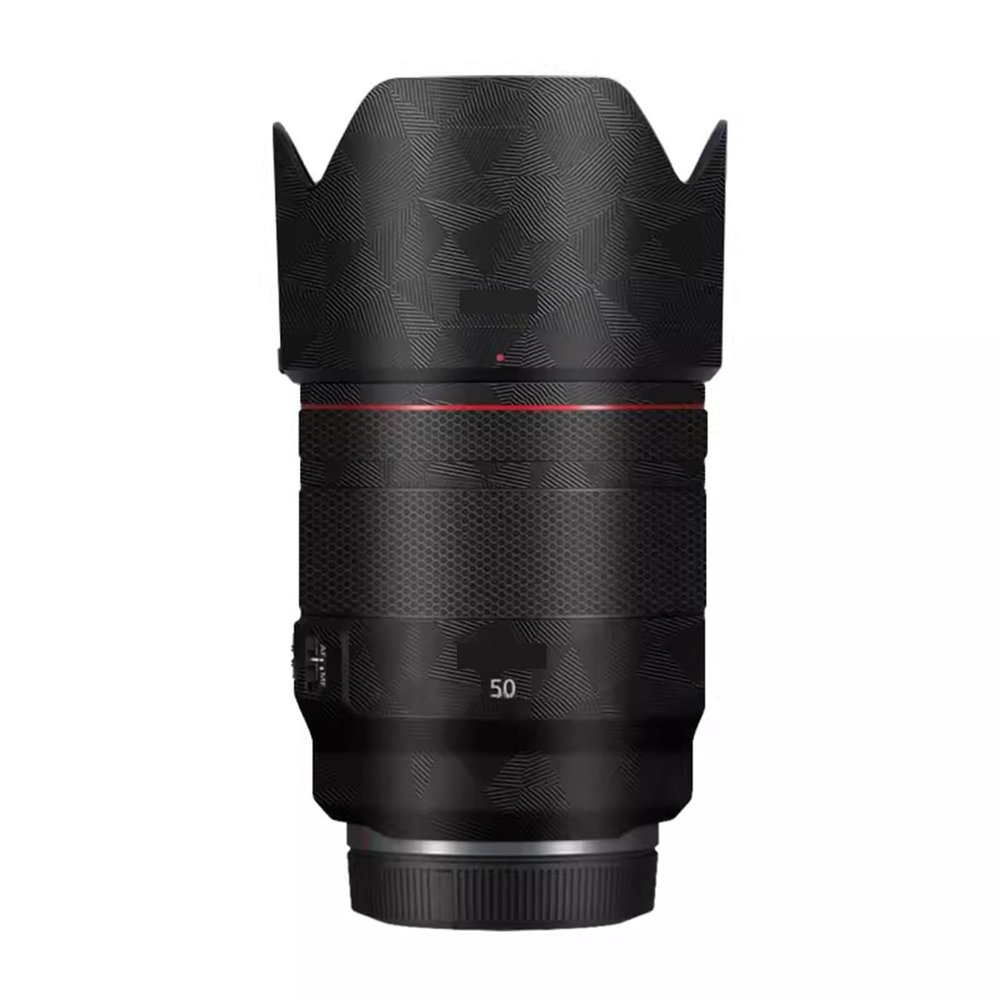 Lens Skin Anti-Scratch Camera Vinly Wrap Sticker for Canon RF 50mm F1.2L USM Body Protective Film Decal Coat 50 1.2(Triangle Black)