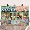 Flowers Shop Backdrop for Photography 7x5FT Spring Florals Butterfly Tea Party Background Hello Spring Banner Decorations Supplies Photo Props view 2