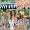 Flowers Shop Backdrop for Photography 7x5FT Spring Florals Butterfly Tea Party Background Hello Spring Banner Decorations Supplies Photo Props view 3
