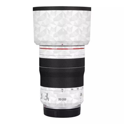 Camera Lens Body Sticker for Canon RF 70-200mm F4 L is USM Vinyl Wrap Film Skin Anti-Scratch Decorative Decal Protector Coat 70-200 4(Triangle White)