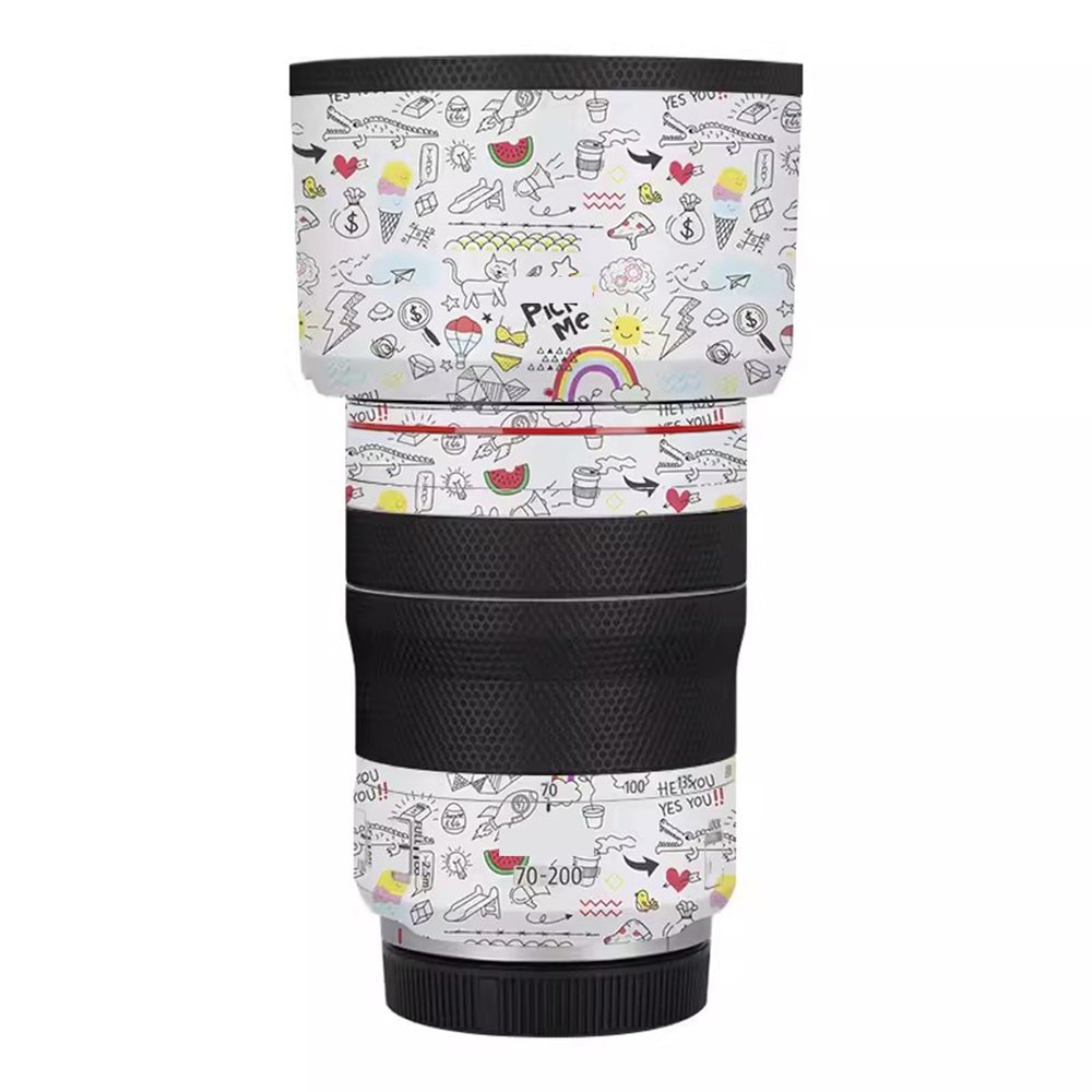 Camera Lens Body Sticker for Canon RF 70-200mm F4 L is USM Vinyl Wrap Film Skin Anti-Scratch Decorative Decal Protector Coat 70-200 4(Cute Cartoon)