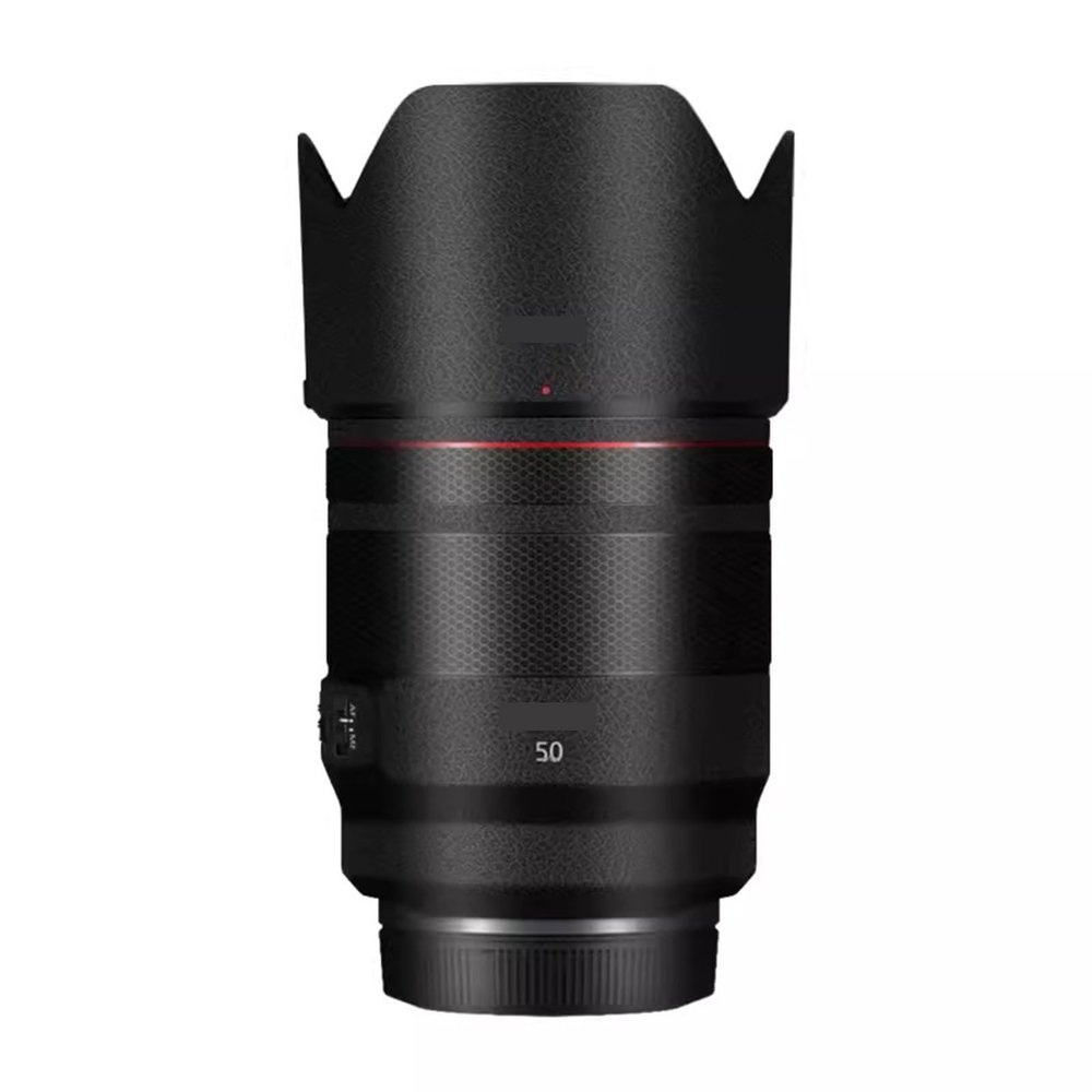 Lens Skin Anti-Scratch Camera Vinly Wrap Sticker for Canon RF 50mm F1.2L USM Body Protective Film Decal Coat 50 1.2(Leather Black)