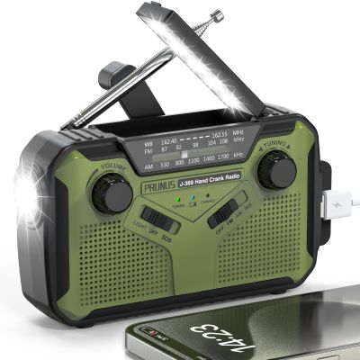 PRUNUS J-369 11100mWh Emergency Weather Radio NOAA/AM/FM