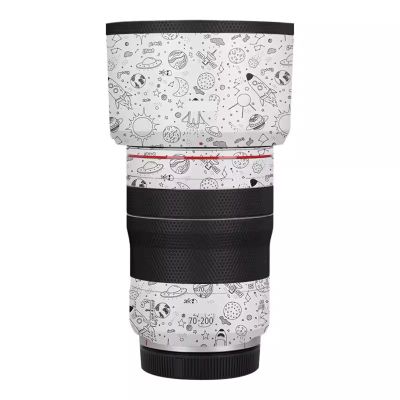 Camera Lens Body Sticker for Canon RF 70-200mm F4 L is USM Vinyl Wrap Film Skin Anti-Scratch Decorative Decal Protector Coat 70-200 4(Cartoon Space White)