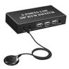 4K Displayport Switcher for 2 Computers Share 1 Keypads Mouse 4K@60Hz 3 USB2.0 Port for Printer with Controller view 3