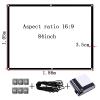 60-200 INCH Projector Screen|Outdoor Indoor Movie Screens|16:9/4:3 Freestanding Portable Foldable Projection|Anti-Crease Portable Projector Movies Screens with Hooks, Ropes(16:9,84 inch screen) view 2