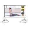 100/120 Inch Portable Projector Screen, Wrinkle-Free and 3-Legged Frame Movie Screen, for Indoor Outdoor Backyard Movie Night(120in) view 1