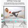 100/120 Inch Portable Projector Screen, Wrinkle-Free and 3-Legged Frame Movie Screen, for Indoor Outdoor Backyard Movie Night(120in) view 2