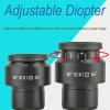 2PCS 10X Microscope Eyepieces, 22mm High Eye Spot Wide Field Optical Lens, Diopter Adjustment, 30mm Mount, Replacement for Microscopes view 4