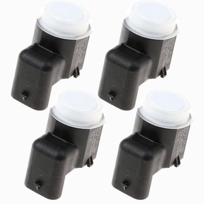 PDC Parking Sensor Parktronic Distance Pressure Monitor System for Hyundai Kia 95721-2T100 957212T100(4PCS White)
