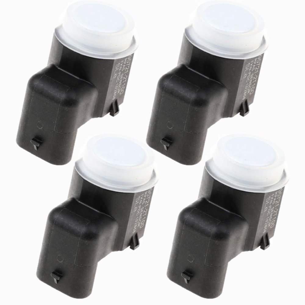 PDC Parking Sensor Parktronic Distance Pressure Monitor System for Hyundai Kia 95721-2T100 957212T100(4PCS White)