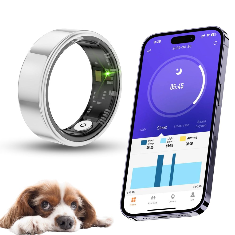 PAERDUO 2026 New Smart Ring, Bluetooth 5.0, Activity Tracker, Sleep Monitor, Health Tracker, Heart Rate Monitor, Blood Oxygen Monitor, Calorie Tracker Shake to Take Photos