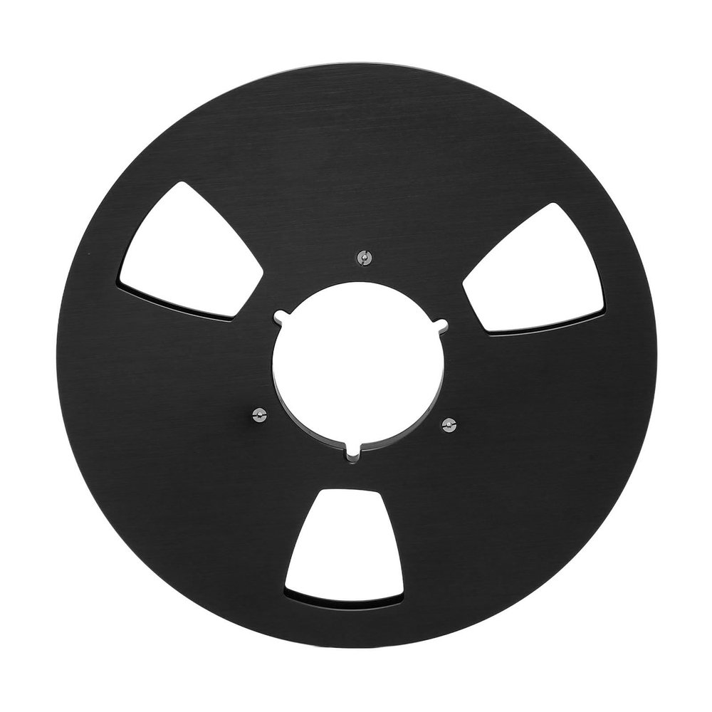3 Hole Empty Tape Reel, Aluminum Alloy Takeup Reel, 10.5 Inch Empty Takeup Reel, Suitable for Reel To Reel Tape Players (Black)