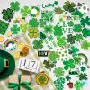 50 PCS St Patricks Day Stickers for Kids - Waterproof Shamrock & Lucky Four Leaf Clover Stickers, Irish Green St. Patrick's Day Party Favors Supplies & Crafts for Gift Box DIY Decorations Cards view 2