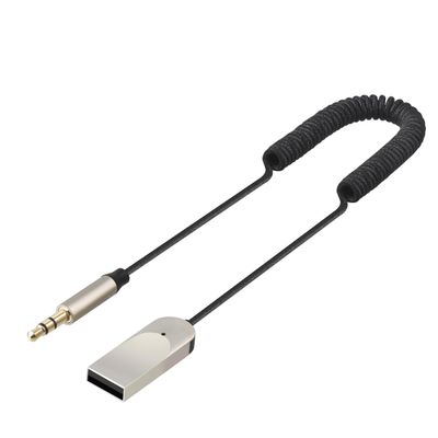 Boannice AUX Bluetooth Adapter, Bluetooth 5.2 Receiver, Wireless Audio Adapter for Car Stereo, Speakers, USB Port Power Supply, Hands-Free Calling, Low Latency