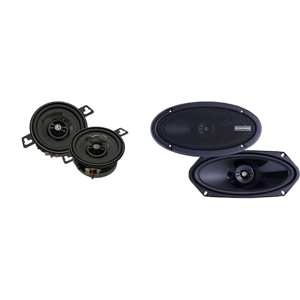 Memphis PRXP3 3.5" 2-Way with Point Source Tweeter and a Pair of PRX410 Power Reference Series 4x10 2-Way Coaxial Speakers Power Reference Series 4x10 2-Way Coaxial Speakers