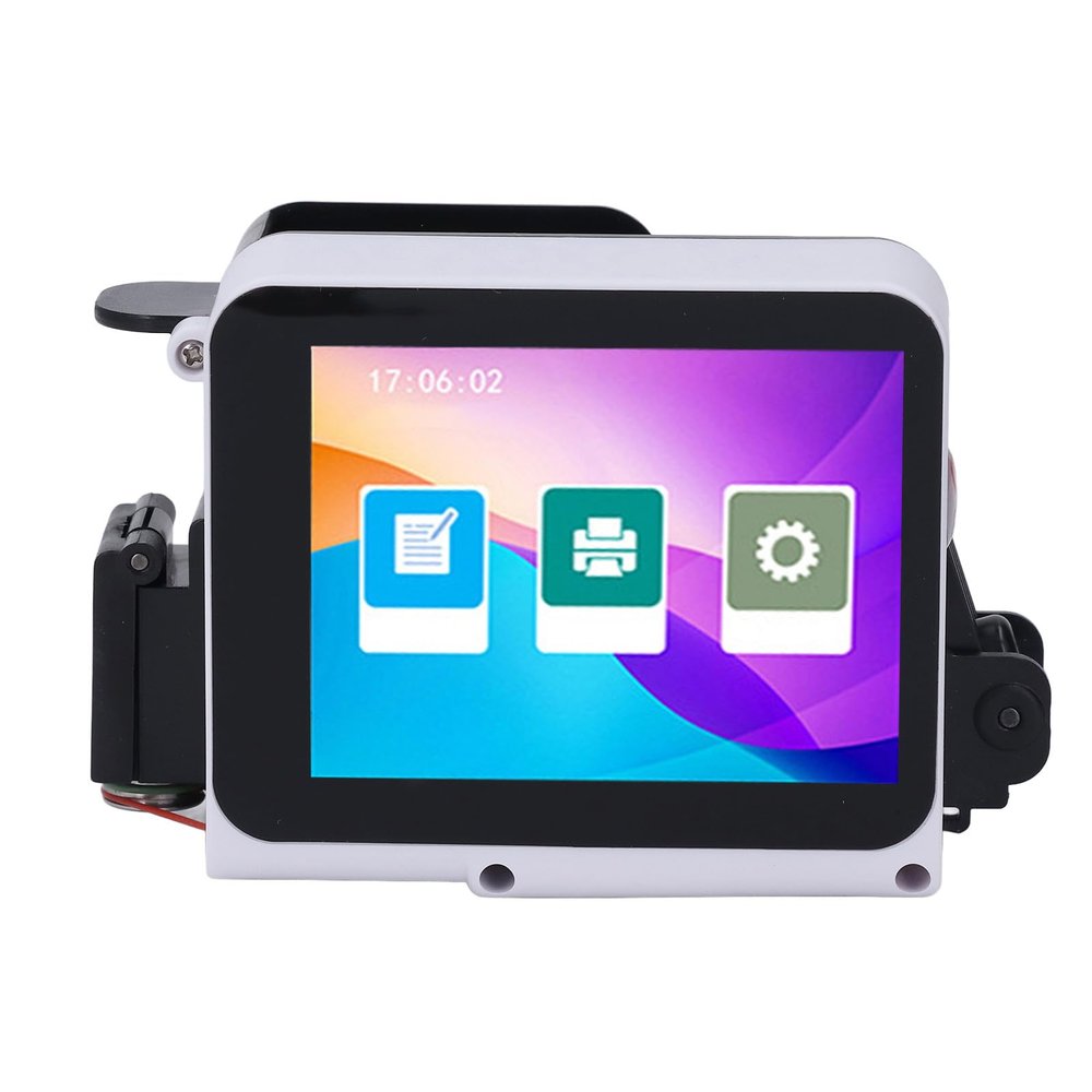 Hyuduo Touchscreen Printer, Intelligent Quad Coring CPU Portable Mini Printer for Unique Ideas, HD LED Screen, USB C, for Wood, Acrylic, Fabric, Leather, No USB Drives, 600dpi, Li