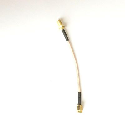 10CM RG316D Double Dhield Silver Antenna Extension Cable RF Feeder Cable Reversed Polarity SMA Male Straight to Reversed Polarity SMA Female