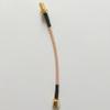 10CM RG316D Double Dhield Silver Antenna Extension Cable RF Feeder Cable Reversed Polarity SMA Male Straight to Reversed Polarity SMA Female view 2