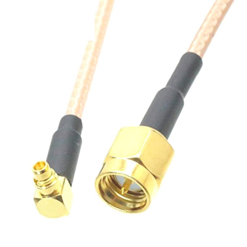 10CM RF SMA to MMCX Male Pigtail Cable SMA Male Connector to MMCX Male Right Angle Connector RG178 Cable