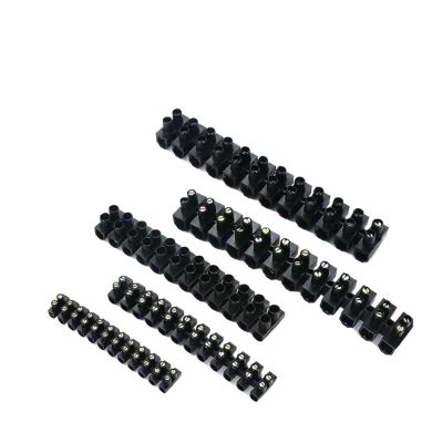 HFHYDZSW Plastic Terminal Block Wire Connector 10A 20A 30A 60ADual Row 12 Positions Screw Terminal Block Cable Connector Electric Barrier(10pcs,Panel Connector_30A)