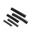 HFHYDZSW Plastic Terminal Block Wire Connector 10A 20A 30A 60ADual Row 12 Positions Screw Terminal Block Cable Connector Electric Barrier(10pcs,Panel Connector_30A) view 2
