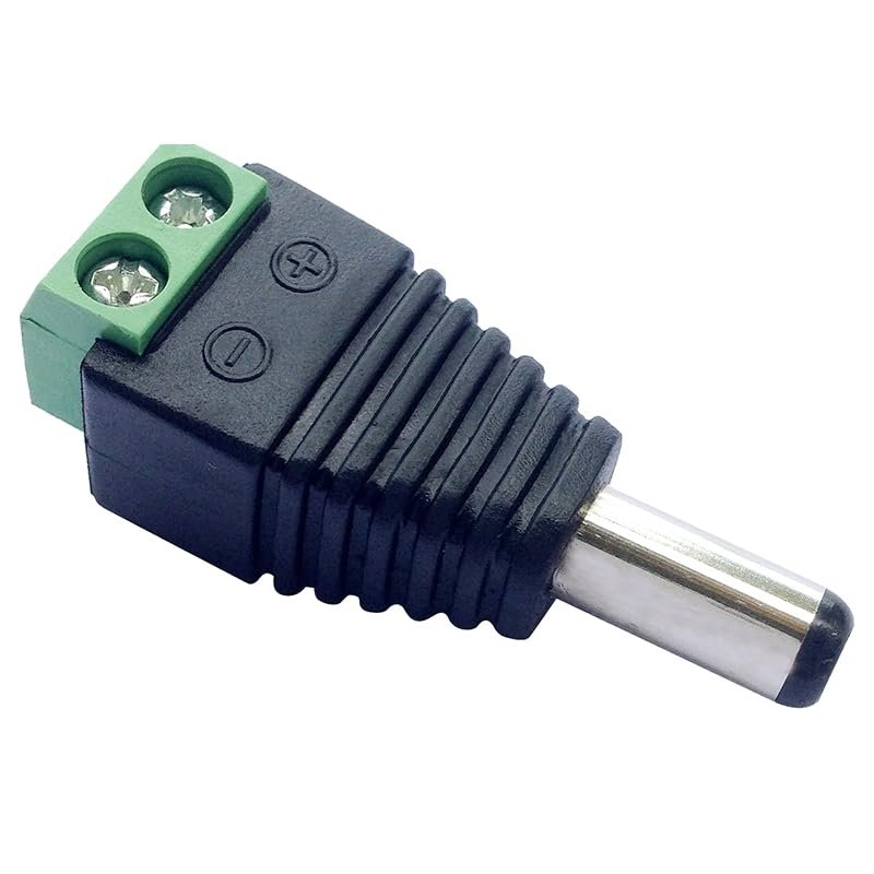 5 Pair 2.1x5.5mm DC Power Cable Jack Adapter Connector Plug for Led Strip Light CCTV Camera Use 12V 5X Male + 5X Female