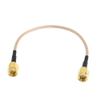 5M SMA Male Jack to SMA Male with Nut RF Coax Pigtail Cable with RG316D Double Shield Silver view 4