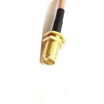 WiFi Antenna Extension Cable Adapter Reversed Polarity SMA Female to Reversed Polarity SMA Female RG316D Double Shielded Silver 50cm