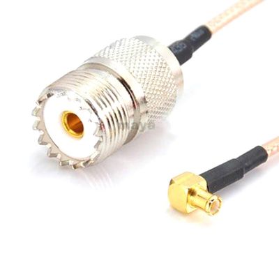 30CM UHF SO239 PL259 Female to MCX Male Right Angle Connector RG316 Coax RF Cable