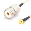 30CM UHF SO239 PL259 Female to MCX Male Right Angle Connector RG316 Coax RF Cable view 1
