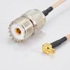 30CM UHF SO239 PL259 Female to MCX Male Right Angle Connector RG316 Coax RF Cable view 3
