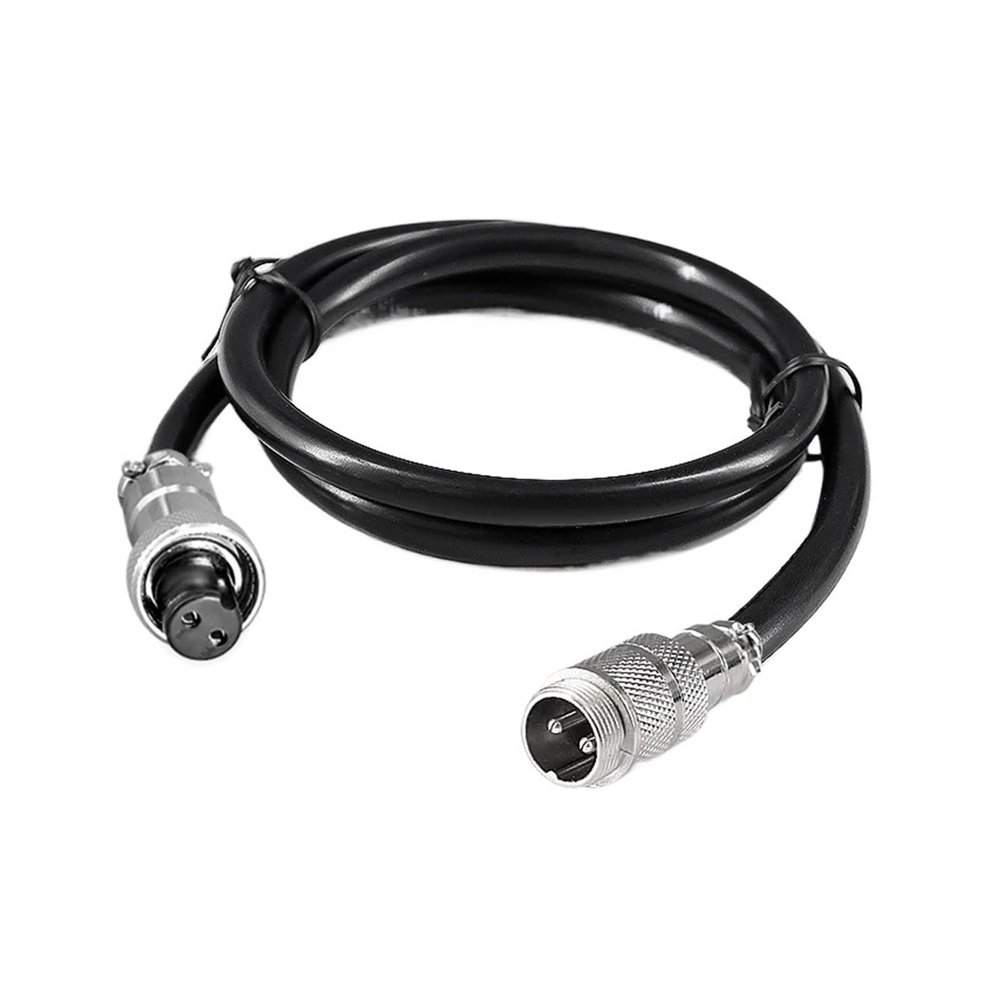 lowmountainswere HFHYDZSW 1m 2m Extension Wire GX12 2 3 4 5 6 7 Pin AC DC Electric Cable Automotive Connector M12 Adapter Aviation Female Male Plug(2pin,Female to Male_1M)