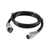 lowmountainswere HFHYDZSW 1m 2m Extension Wire GX12 2 3 4 5 6 7 Pin AC DC Electric Cable Automotive Connector M12 Adapter Aviation Female Male Plug(2pin,Female to Male_1M) view 2