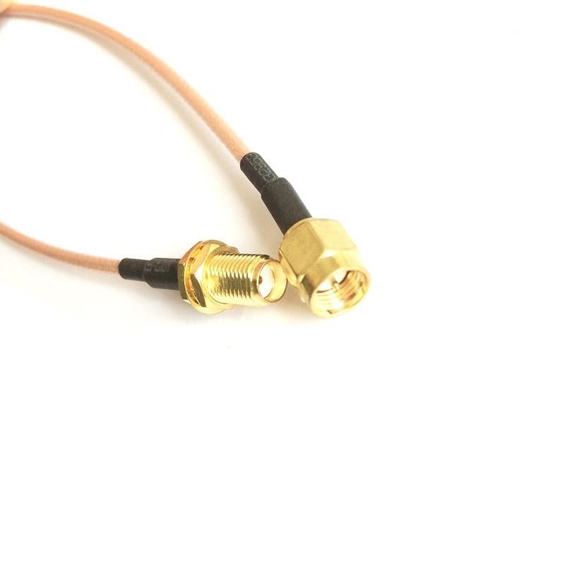 3 Meters Router Antenna Cable RF Feeder SMA Male to SMA Female Nut Bulkhead Crimp RG316D Double Shield Silver