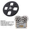 1/4 5 Inch Empty Tape Reel, Aluminum Alloy Universal, 4 Holes Open Reel Sound Tape Empty Reel for NAGRA and Studer Reel to Reel Recorder (Black) view 3