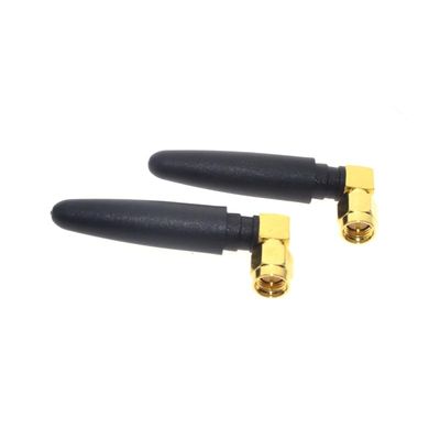 2Pcs SMA Male Rubber Antenna 868Mhz 2dbi SMA Plug Male Male Right Angle for Router