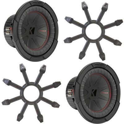 Kicker (2) 48CWR82 CompR 8" Subwoofer, DVC, 2-ohm - Includes Grill
