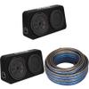 Kicker (2) 48TCWRT102 CompRT 10" subwoofer in Thin Profile Enclosure, 2ohm with Speaker Wire Bundle view 1
