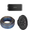 KICKER 48CWRT124 CompRT 12" Subwoofer, DVC, 4-ohm w/ 47Key5001 Amp & Speaker Wire Bundle view 1