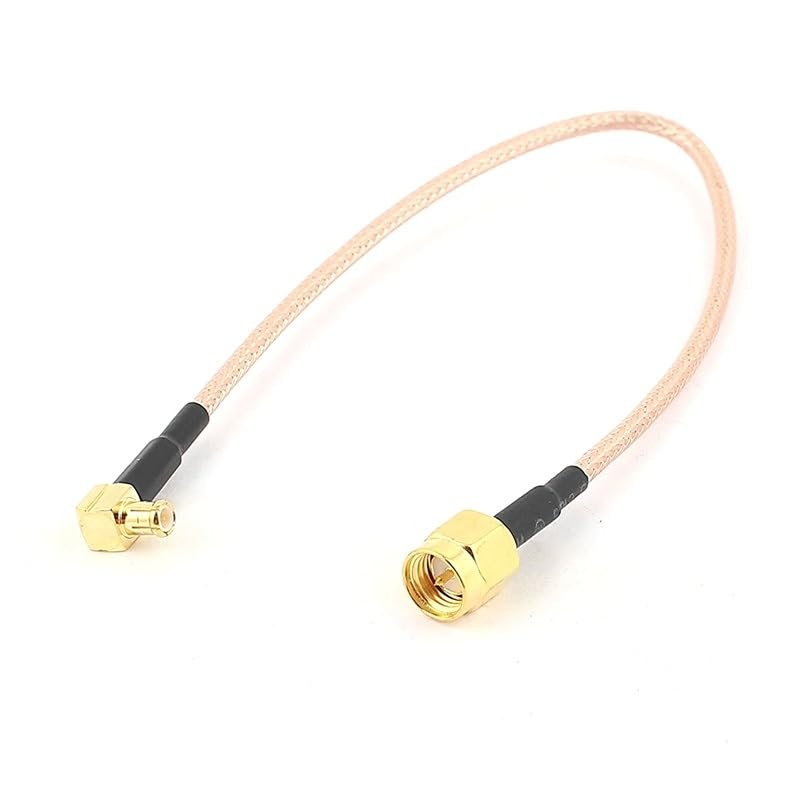 1M RF Coax Cable Assembly SMA Male to MCX Male Right Angle RG178 RF Cable for Computer WLAN Network RF Antenna