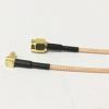 1M RF Coax Cable Assembly SMA Male to MCX Male Right Angle RG178 RF Cable for Computer WLAN Network RF Antenna view 4