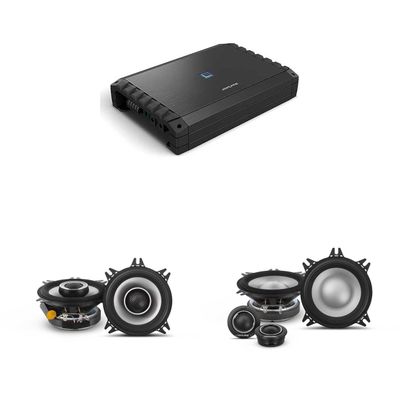 Alpine S2-A55V S-Series Class-D 5-Channel Amplifier, Hi-Res Certified, 40W x 4 + 200W x 1 @ 4 , 60W x 4 +300W x 1 @ 2 w/ S2-S40C 4" Comp. & S2-S40 4" Coaxial Bundle