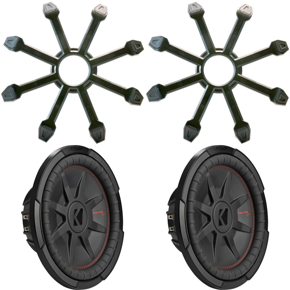 Kicker (2) 48CWRT124 CompRT 12" Subwoofer, DVC, 4-ohm - Includes Grill