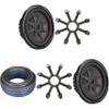 Kicker (2) 48CWRT104 CompRT 10" Subwoofer, DVC, 4-ohm w/Speaker Wire, Grill Bundle view 1