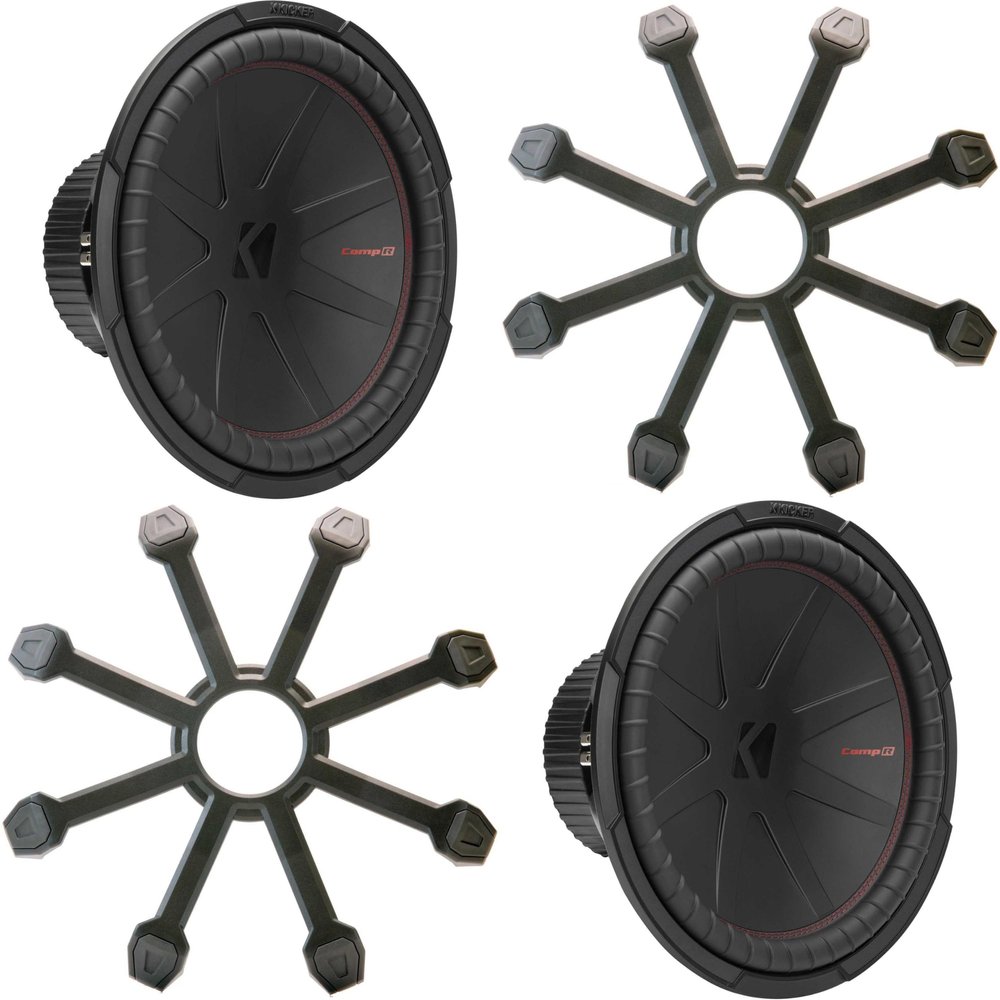 Kicker (2) 48CWR154 CompR 15" Subwoofer, DVC, 4-ohm - Includes Grill