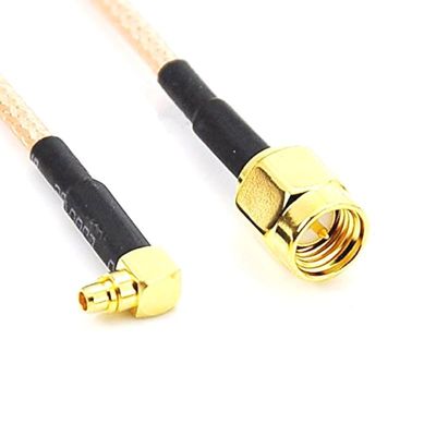 10Pcs 15CM RF MMCX to SMA Cable RF SMA Male to MMCX Male Right Angle Lead RG178 Antenna Extension Cable