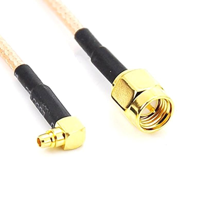 10Pcs 15CM RF MMCX to SMA Cable RF SMA Male to MMCX Male Right Angle Lead RG178 Antenna Extension Cable