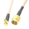 10Pcs 15CM RF MMCX to SMA Cable RF SMA Male to MMCX Male Right Angle Lead RG178 Antenna Extension Cable view 3