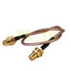 Reversed Polarity SMA Female to Female Connector for Computer WLAN Network RF Antenna RG316 Copper Cable 50cm view 2